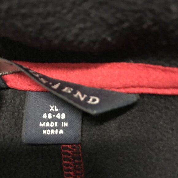 LANDS END Mens XL Red Fleece Jacket Full Zip Up - Picture 5 of 9